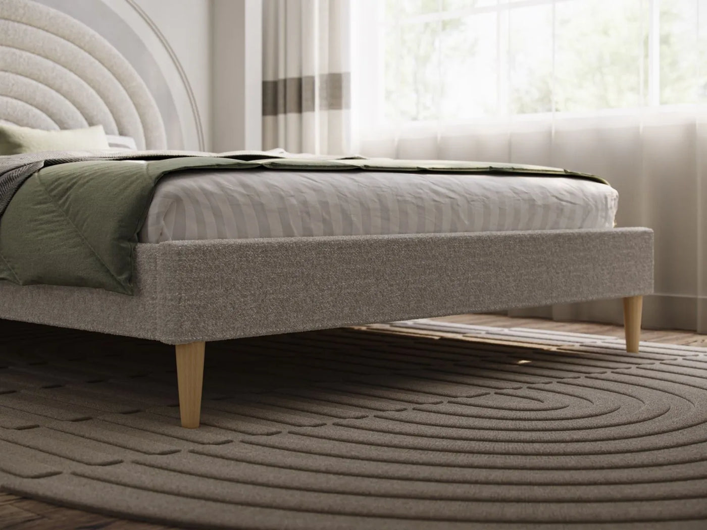 Flair-Ava-Boucle-Double-Bed-footboard-closeup-double