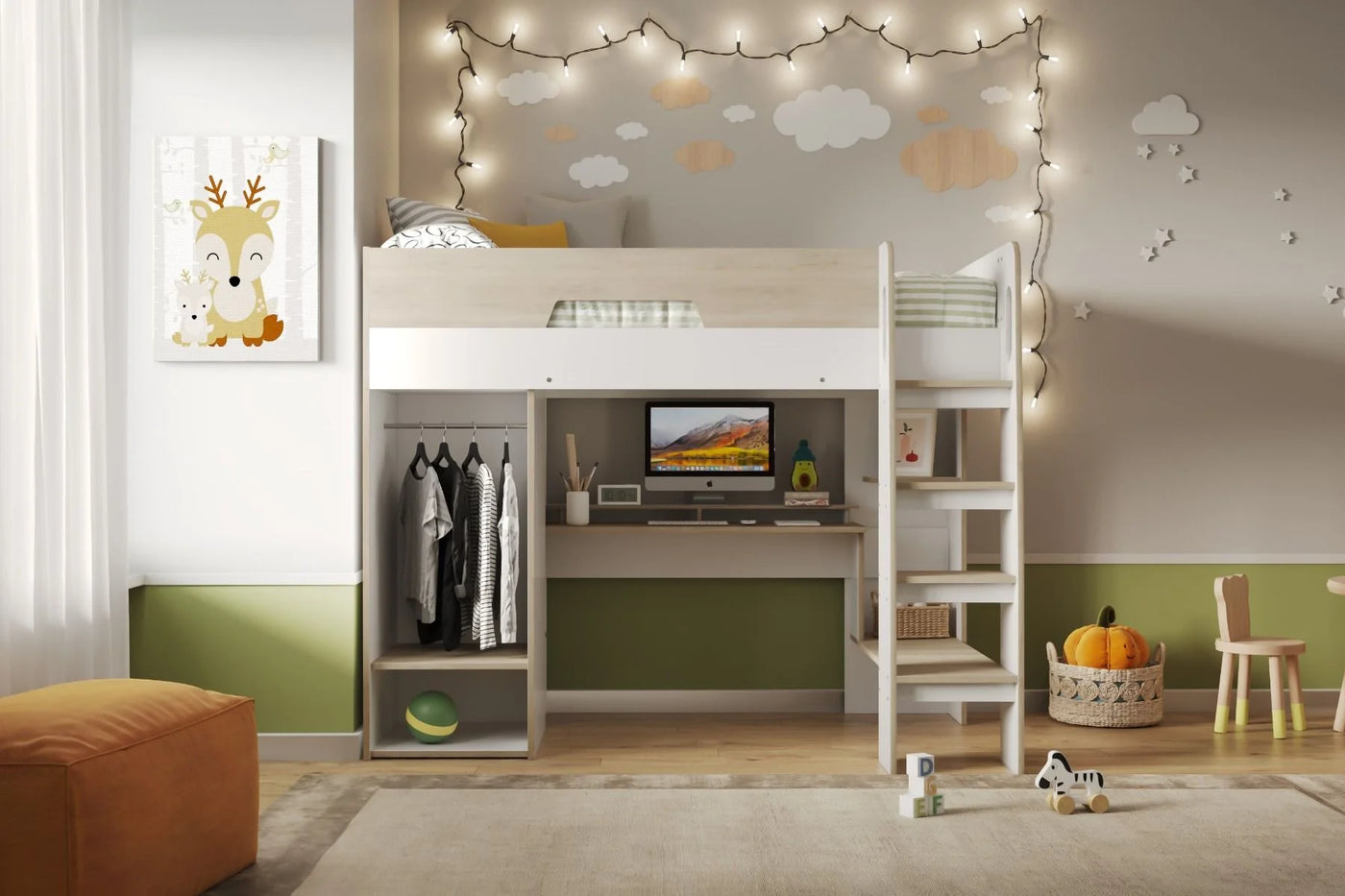 Flair-Coco-High-Sleeper-Workstation-with-Wardrobe-1