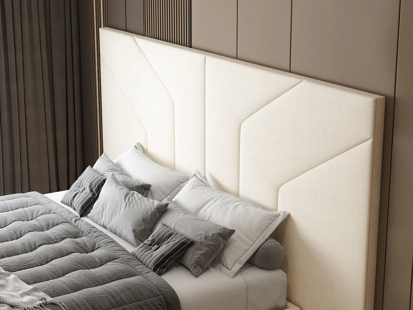 Flair-Gianni-Wide-Hotel-Bed-with-Drawers-in-Cream-Top-View
