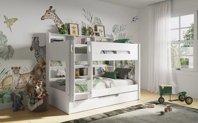 Flair-Interstellar-Bunk-Bed-White-with-Optional-Trundle-AngledView-5  1920 × 1200px