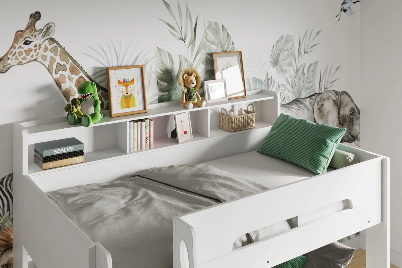 Flair-Interstellar-Bunk-Bed-White-with-Optional-Trundle-Top-View