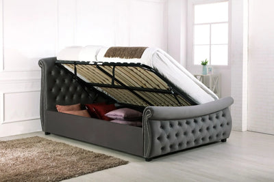 Flair-Lucinda-Chesterfield-Side-Lift-Ottoman-Bed-Silver-Velvet