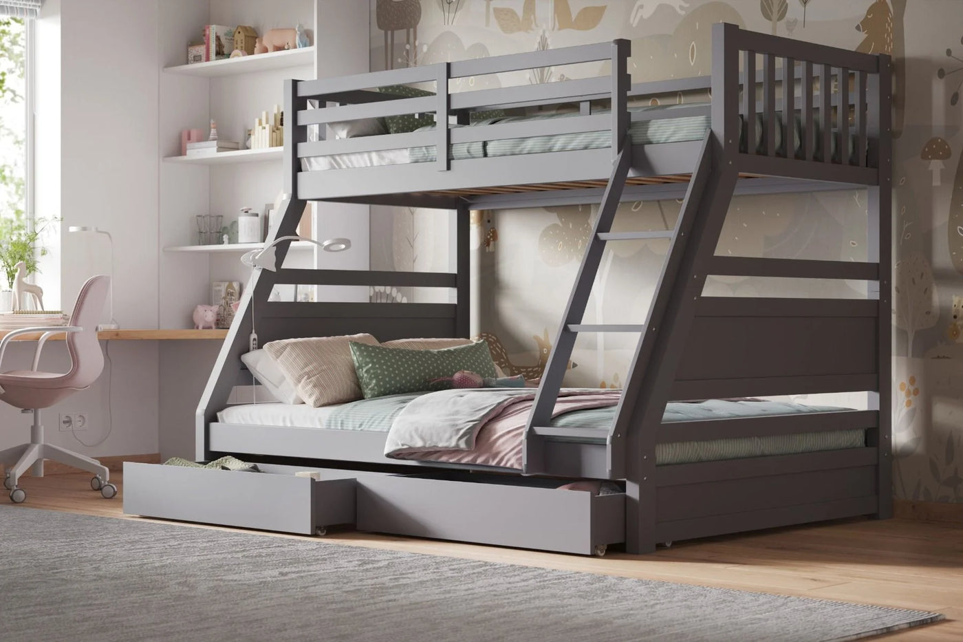 Flair-Ollie-Triple-Bunk-Bed-Grey-2