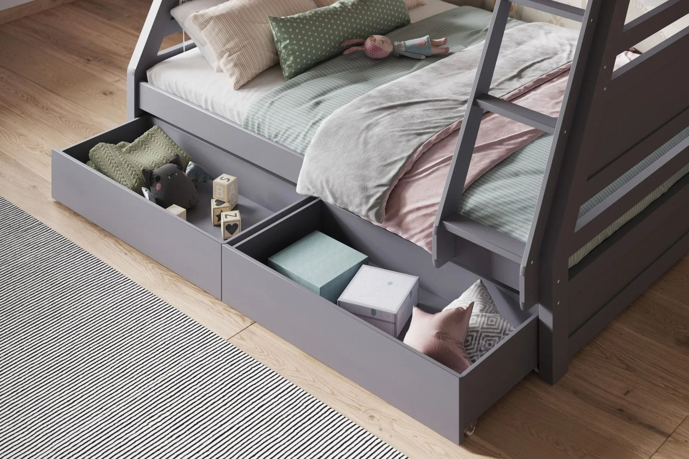Flair-Ollie-Triple-Bunk-Bed-Grey-4