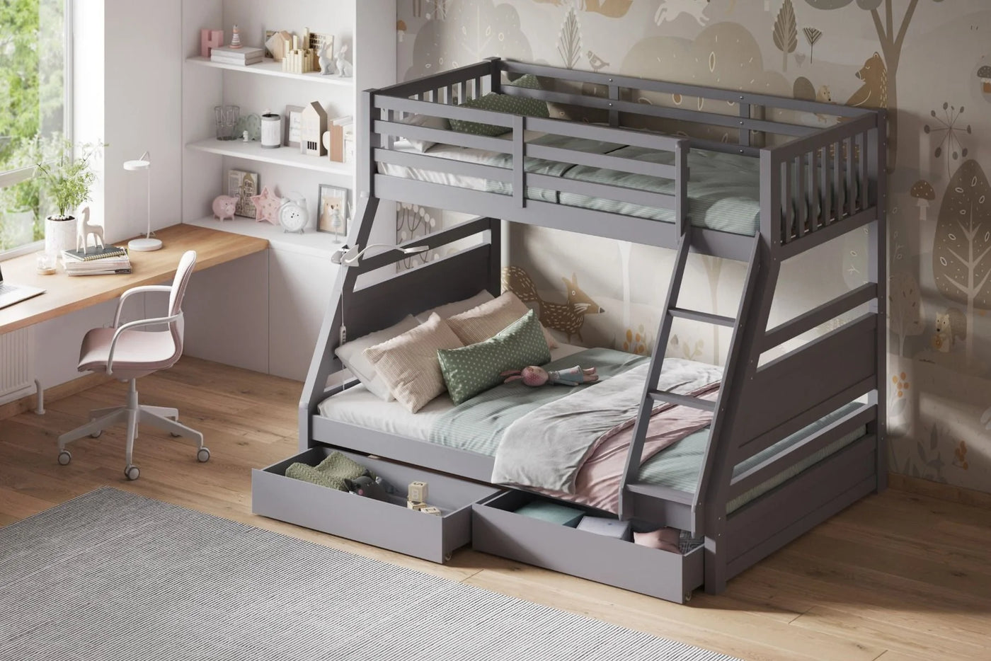 Flair-Ollie-Triple-Bunk-Bed-Grey-5