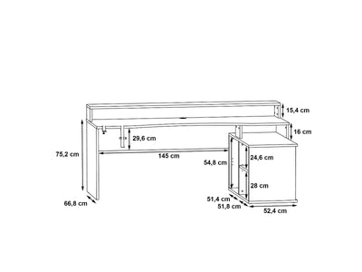 Flair-Power-W-L-Shaped-Corner-Gaming-Desk-Dimensions