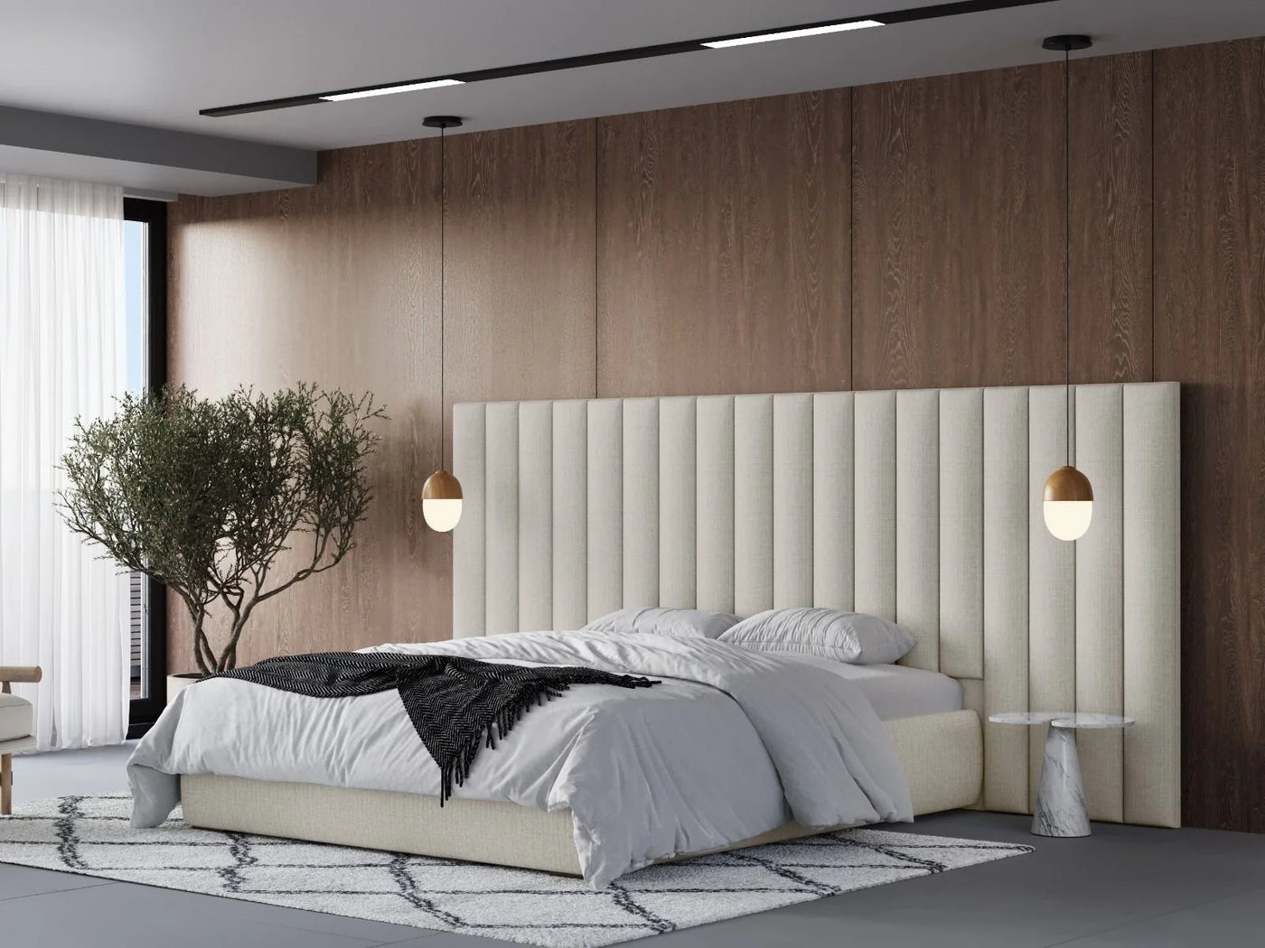 Flair-Rosita-Hotel-Bed-with-Wide-Panelled-Headboard-Cream-4