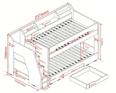 Flair-Slick-Staircase-Bunk-Bed-White-Dimensions