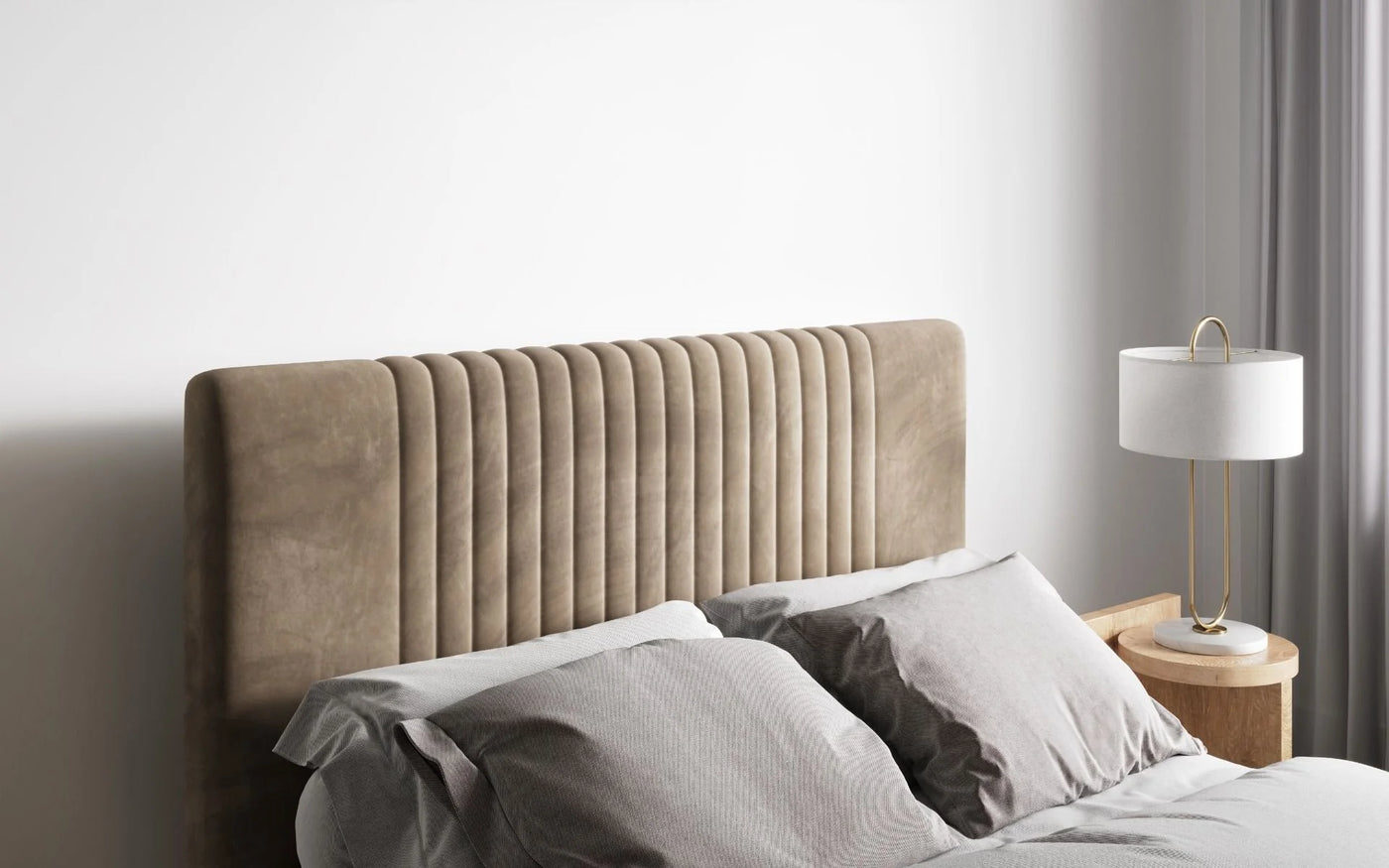 Flair-Velvet-Sonar-Ottoman-Bed-Mink