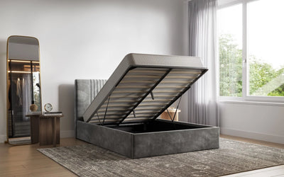 Flair-Velvet-Sonar-Ottoman-Bed-Silver-5