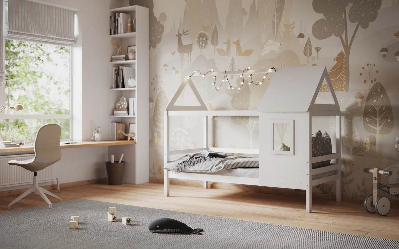 Flair-White-Wooden-Nature-Treehouse-Bed-2