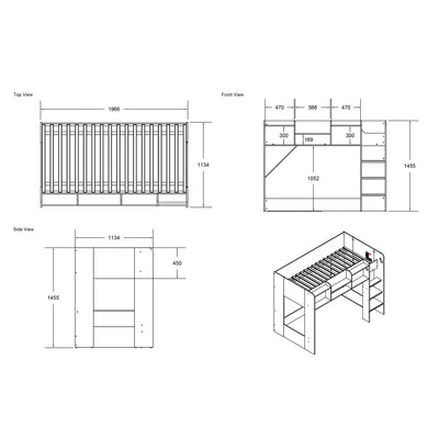 Flair-Wizard-Junior-L-Shaped-Bunk-Bed-Dimensions-2