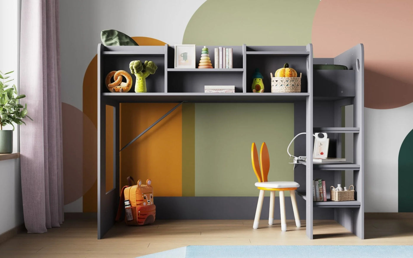 Flair-Wizard-Junior-Mid-High-Sleeper-Bed-Grey-4