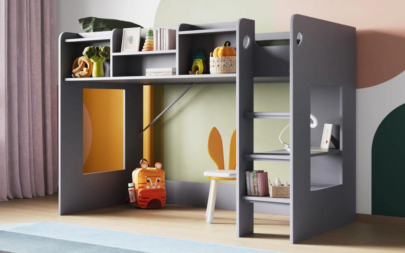 Flair-Wizard-Junior-Mid-High-Sleeper-Bed-Grey-5