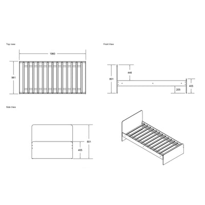 Flair-Wizard-L-Shaped-Bunk-Bed-Grey-Dimensions