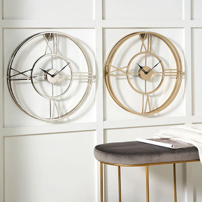 Gold-Metal-Double-Framed-Round-Wall-Clock_2