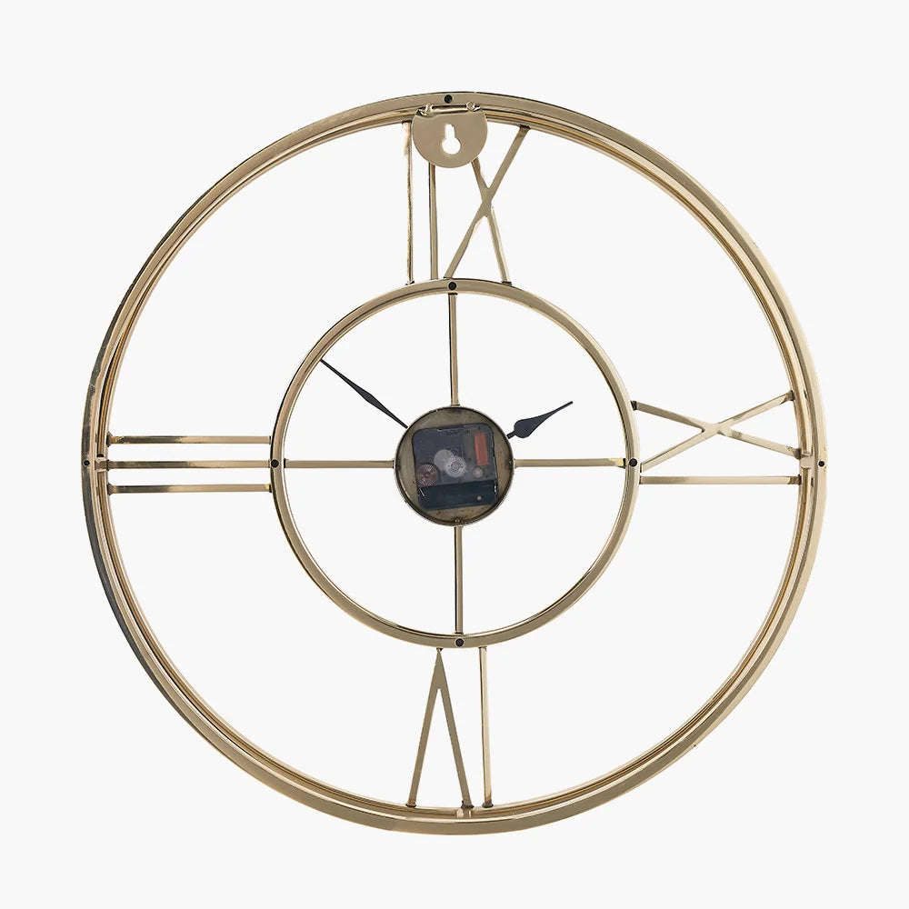 Gold-Metal-Double-Framed-Round-Wall-Clock_3