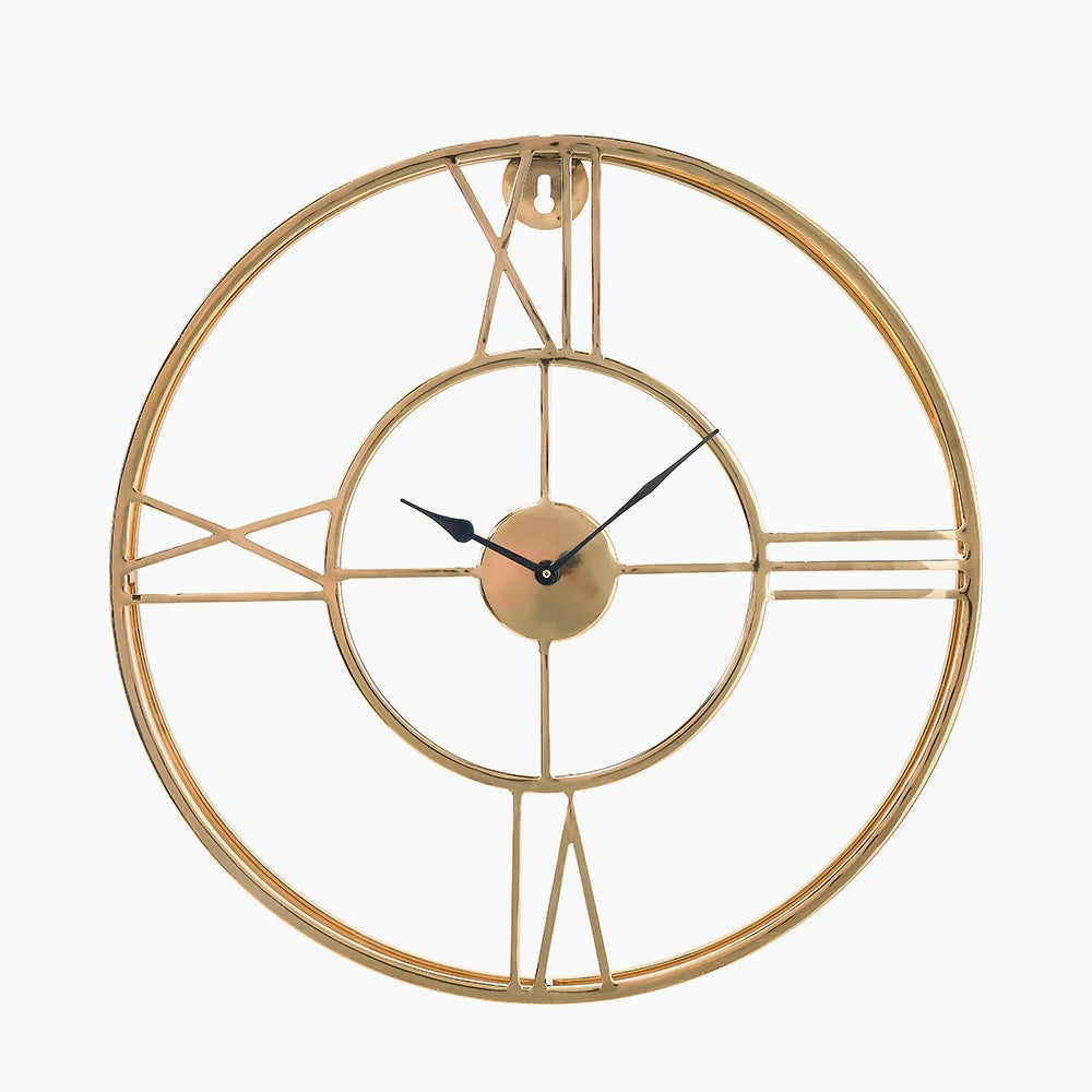 Gold-Metal-Double-Framed-Round-Wall-Clock_7