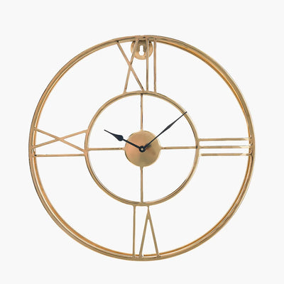 Gold-Metal-Double-Framed-Round-Wall-Clock_7