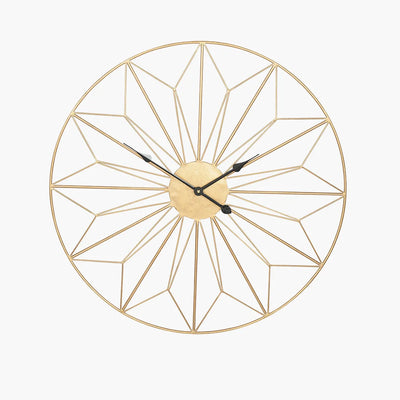 Gold-Metal-Geo-Design-Round-Wall-Clock_2
