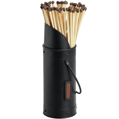 Hill-Interiors-Black-Matchstick-Holder-with-60-Matches_1