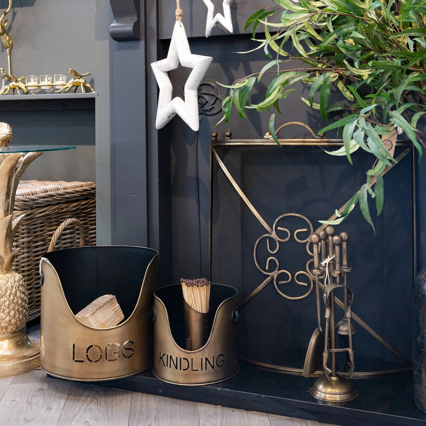 Hill-Interiors-Bronze-Finish-Logs-And-Kindling-Buckets-and-Matchstick-Holder_5