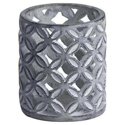 Hill-Interiors-Geometric-Stone-Candle-Hurricane