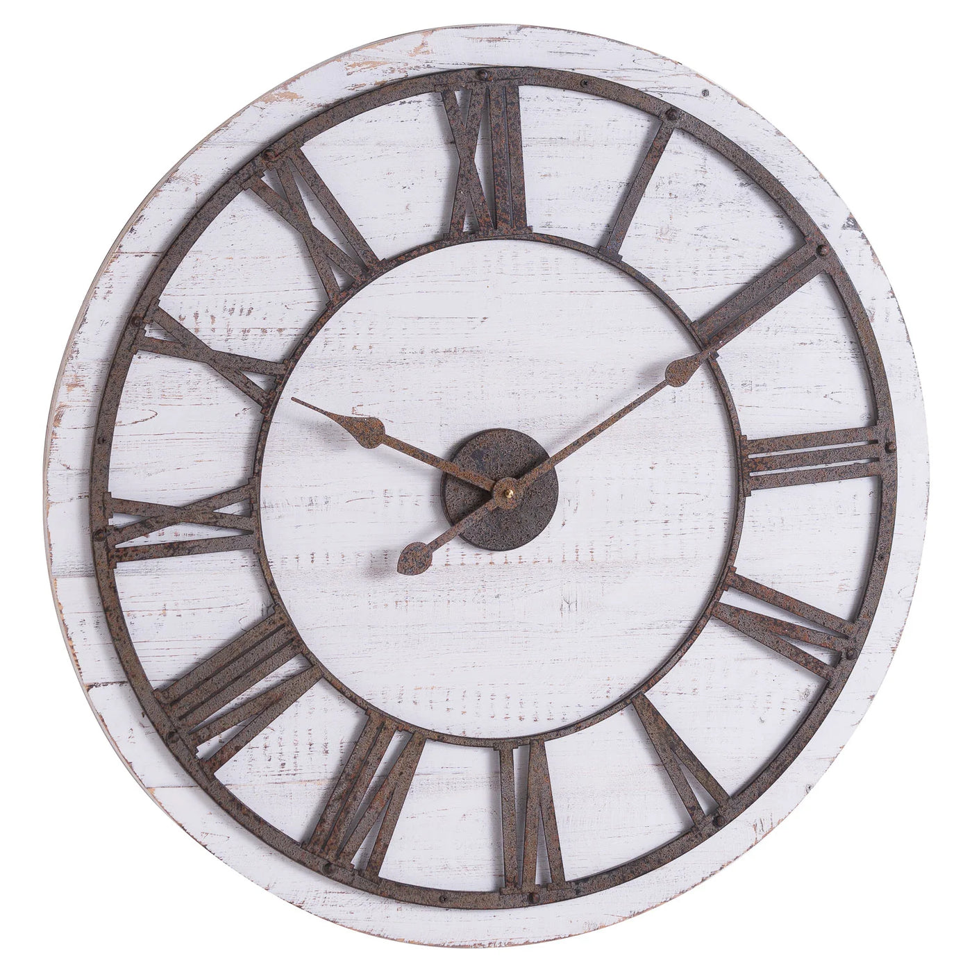 Hill-Interiors-Rustic-Wooden-Clock-With-Aged-Numerals-And-Hands_2