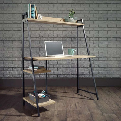 Industrial-Style-Bench-Desk-with-Shelf