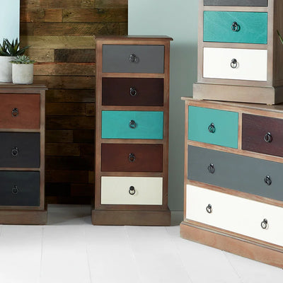 Loft-Blue-Multicoloured-Pine-Wood-5-Drawer-Unit_1