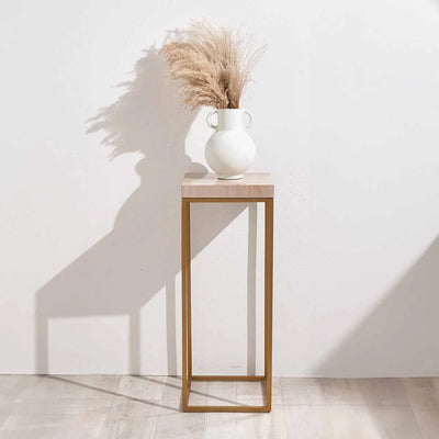 Madison-Beige-Granite-and-Burnished-Gold-Metal-Tall-Square-Side-Table_1