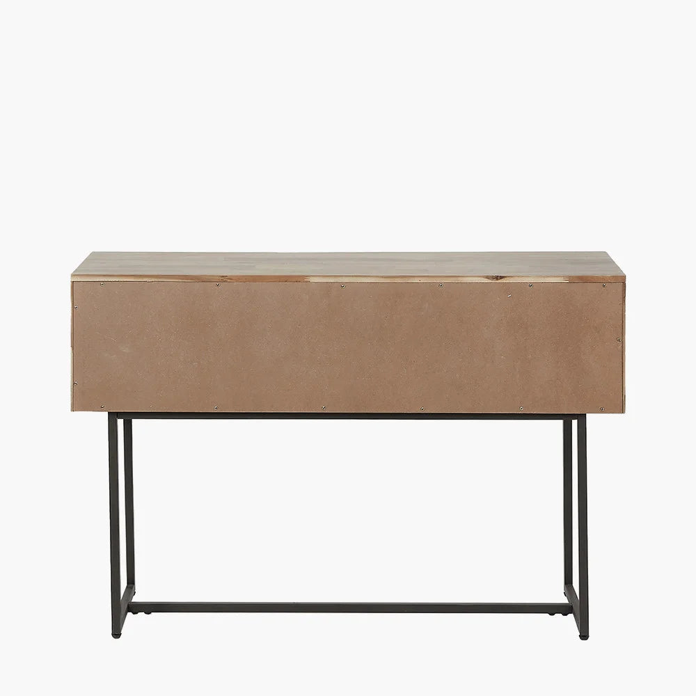 Marca-Sand-Wash-Acacia-Wood-and-Black-Metal-1-Drawer-Console-Table_4