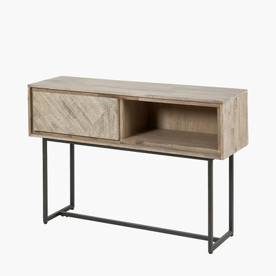 Marca-Sand-Wash-Acacia-Wood-and-Black-Metal-1-Drawer-Console-Table_5