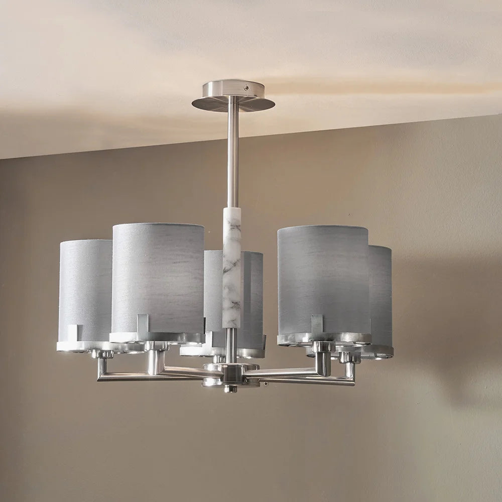 Midland-Brushed-Nickel-and-Grey-Marble-Effect-5-Arm-Pendant_1