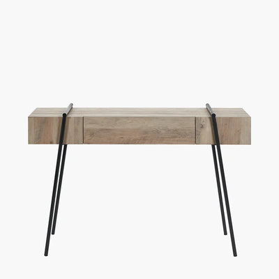Osato-Light-Brown-Wood-Veneer-and-Black-Metal-1-Drawer-Console-Table_10