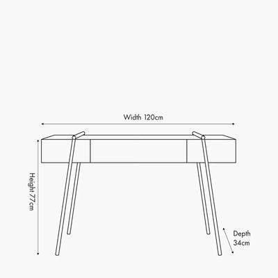 Osato-Light-Brown-Wood-Veneer-and-Black-Metal-1-Drawer-Console-Table_2