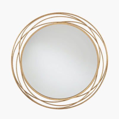 Pacific-Lifestyle-Antique-Gold-Metal-Swirl-Round-Wall-Mirror