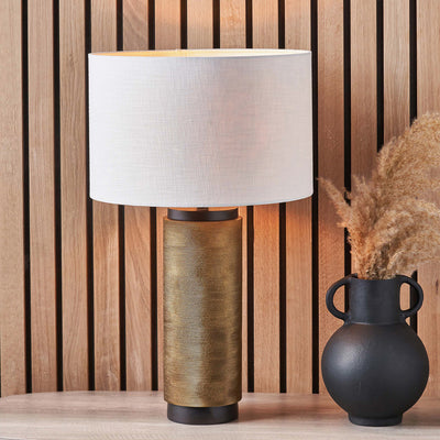 Pacific-Lifestyle-Aurelio-Brass-and-Black-Metal-Textured-Table-Lamp-Base-with-Lino-35cm-White-Self-Lined-Linen-Cylinder-Lampshade_11