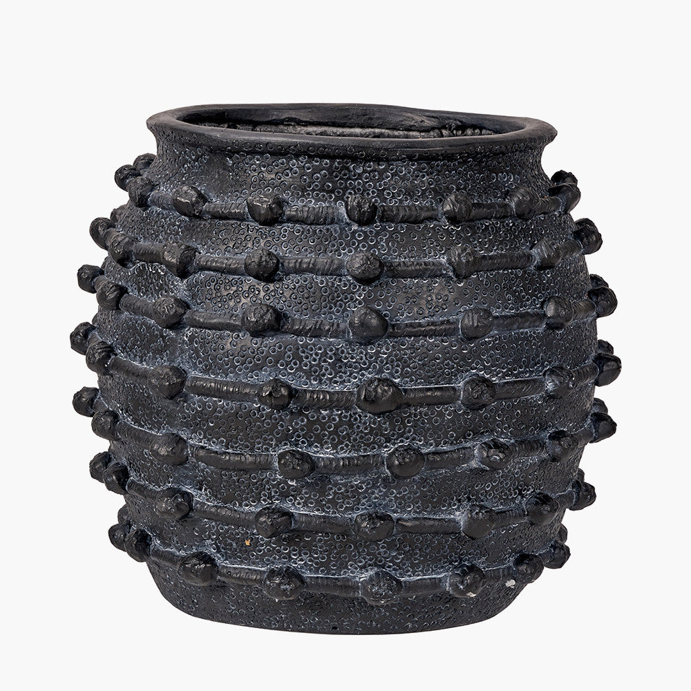 Pacific-Lifestyle-Black-Bobble-Fibrestone-Decorative-Planter-Large_1