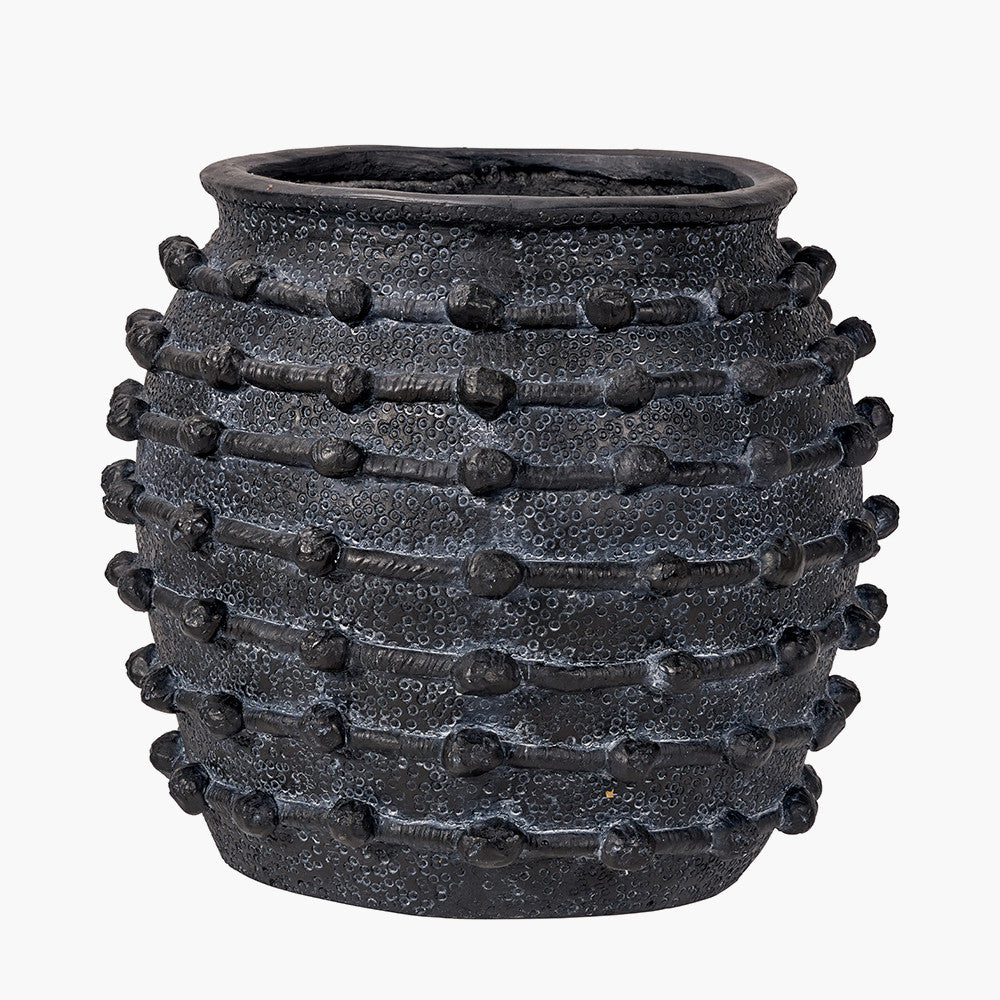 Pacific-Lifestyle-Black-Bobble-Fibrestone-Decorative-Planter-Large_2