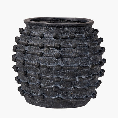 Pacific-Lifestyle-Black-Bobble-Fibrestone-Decorative-Planter-Large_2
