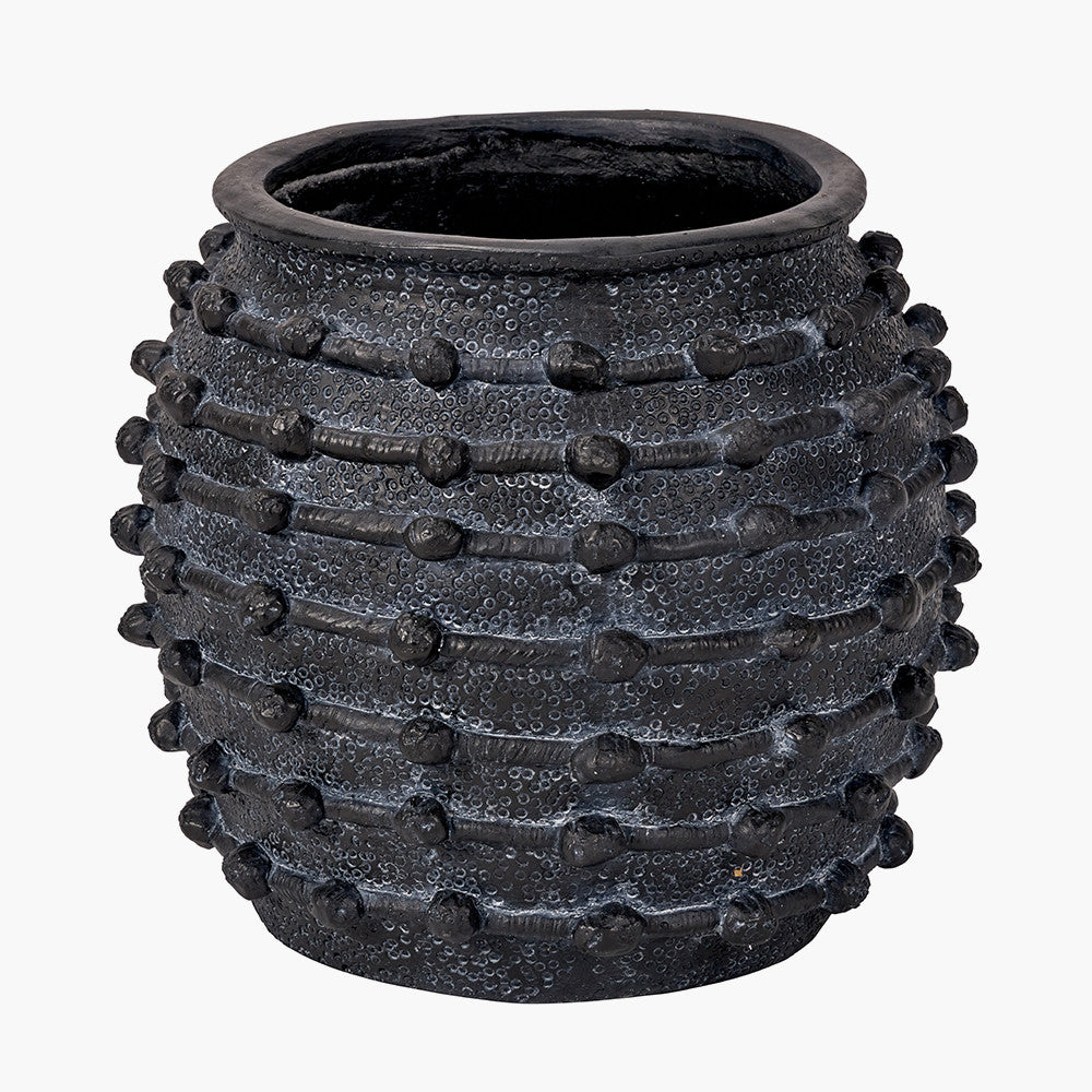 Pacific-Lifestyle-Black-Bobble-Fibrestone-Decorative-Planter-Large_3