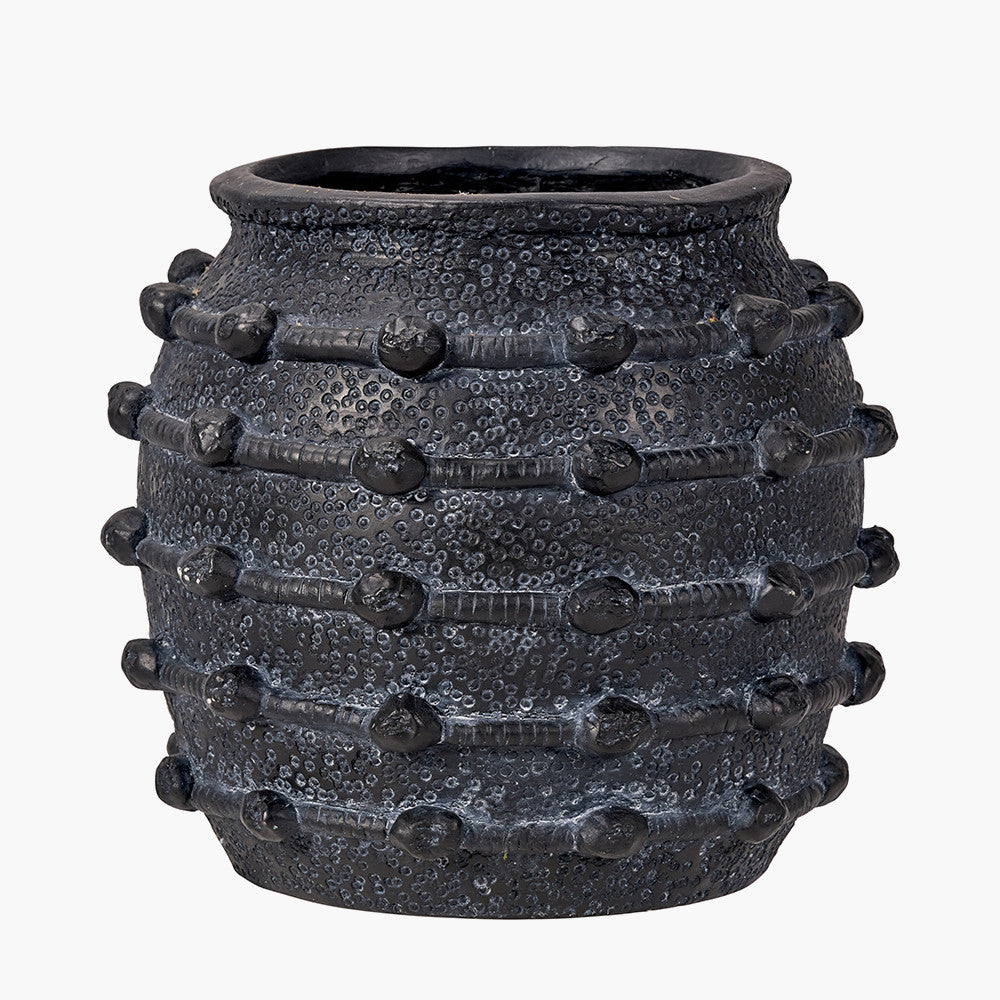 Pacific-Lifestyle-Black-Bobble-Fibrestone-Decorative-Planter_1