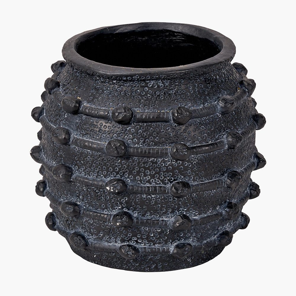 Pacific-Lifestyle-Black-Bobble-Fibrestone-Decorative-Planter_3