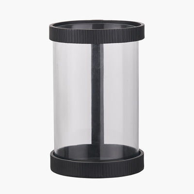 Pacific-Lifestyle-Black-Ribbed-Metal-and-Clear-Glass-Hurricane-Large_3