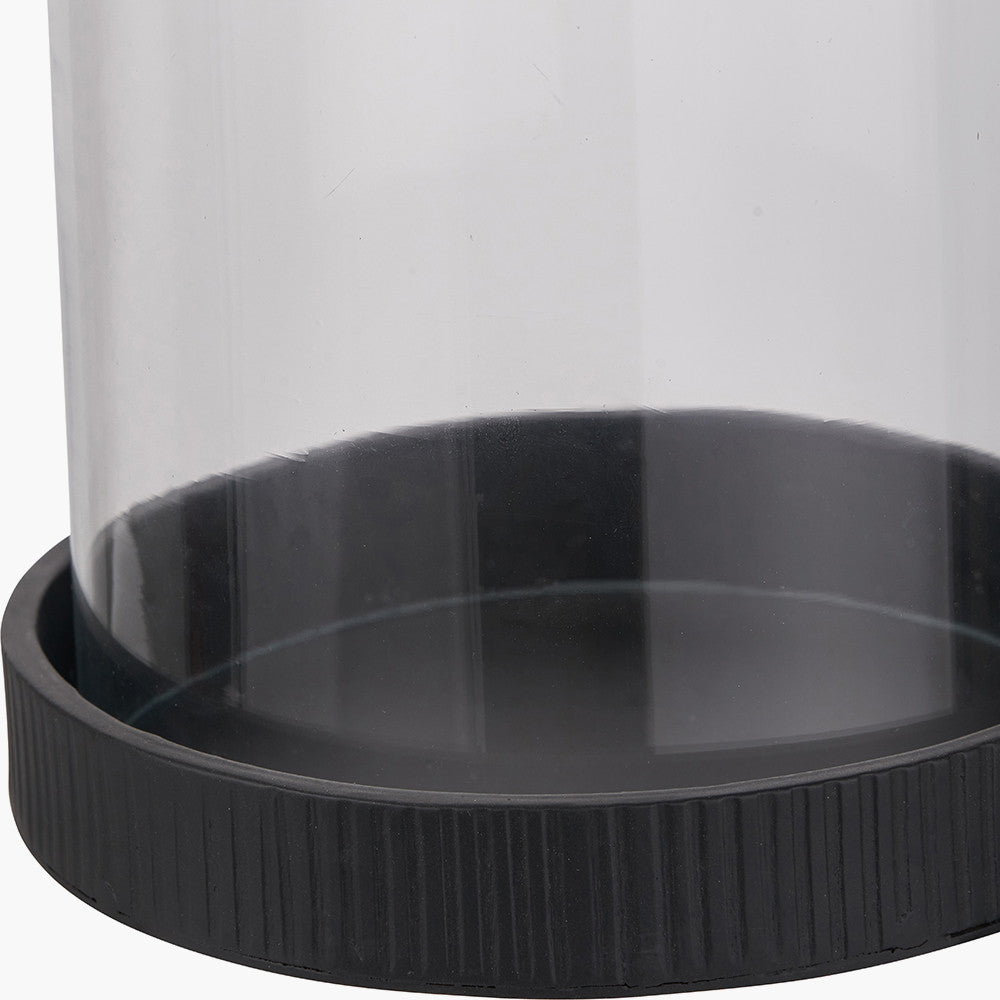 Pacific-Lifestyle-Black-Ribbed-Metal-and-Clear-Glass-Hurricane-Large_4