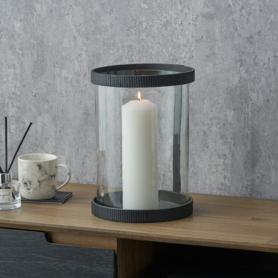 Pacific-Lifestyle-Black-Ribbed-Metal-and-Clear-Glass-Hurricane-Large_6
