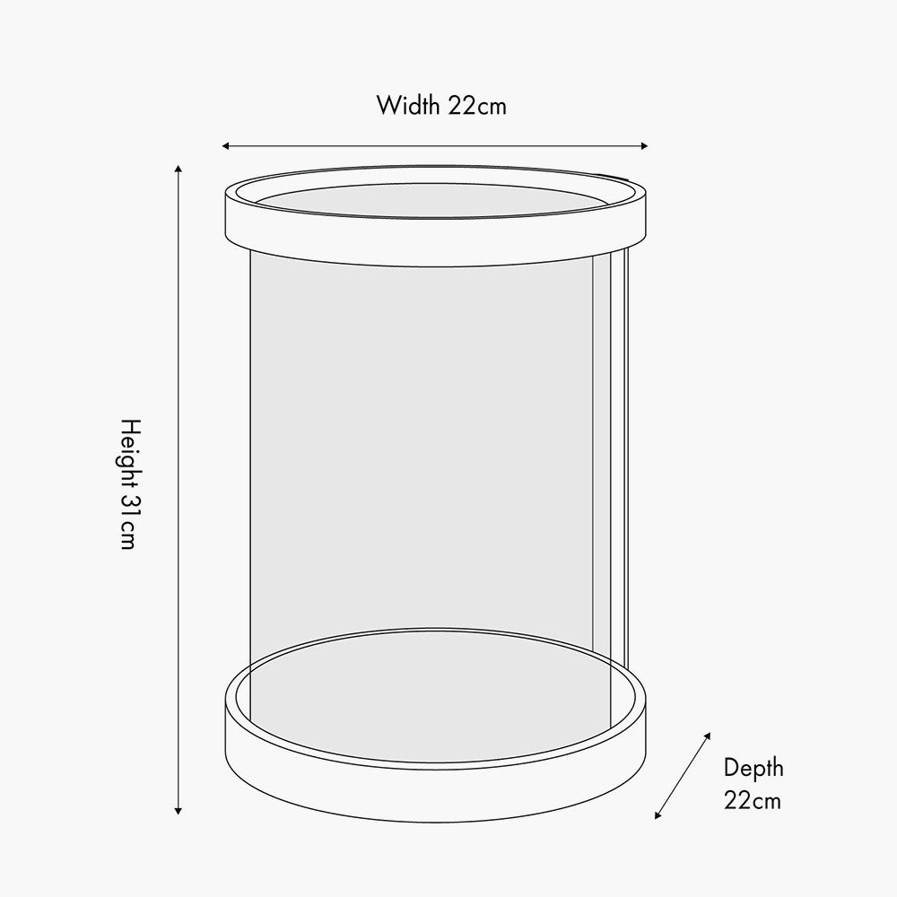 Pacific-Lifestyle-Black-Ribbed-Metal-and-Clear-Glass-Hurricane-Large_Dimensions