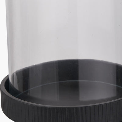 Pacific-Lifestyle-Black-Ribbed-Metal-and-Clear-Glass-Hurricane_5