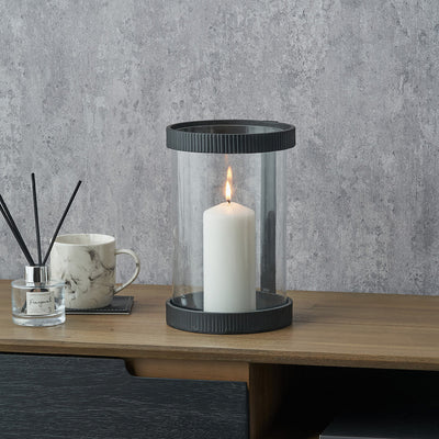 Pacific-Lifestyle-Black-Ribbed-Metal-and-Clear-Glass-Hurricane_7
